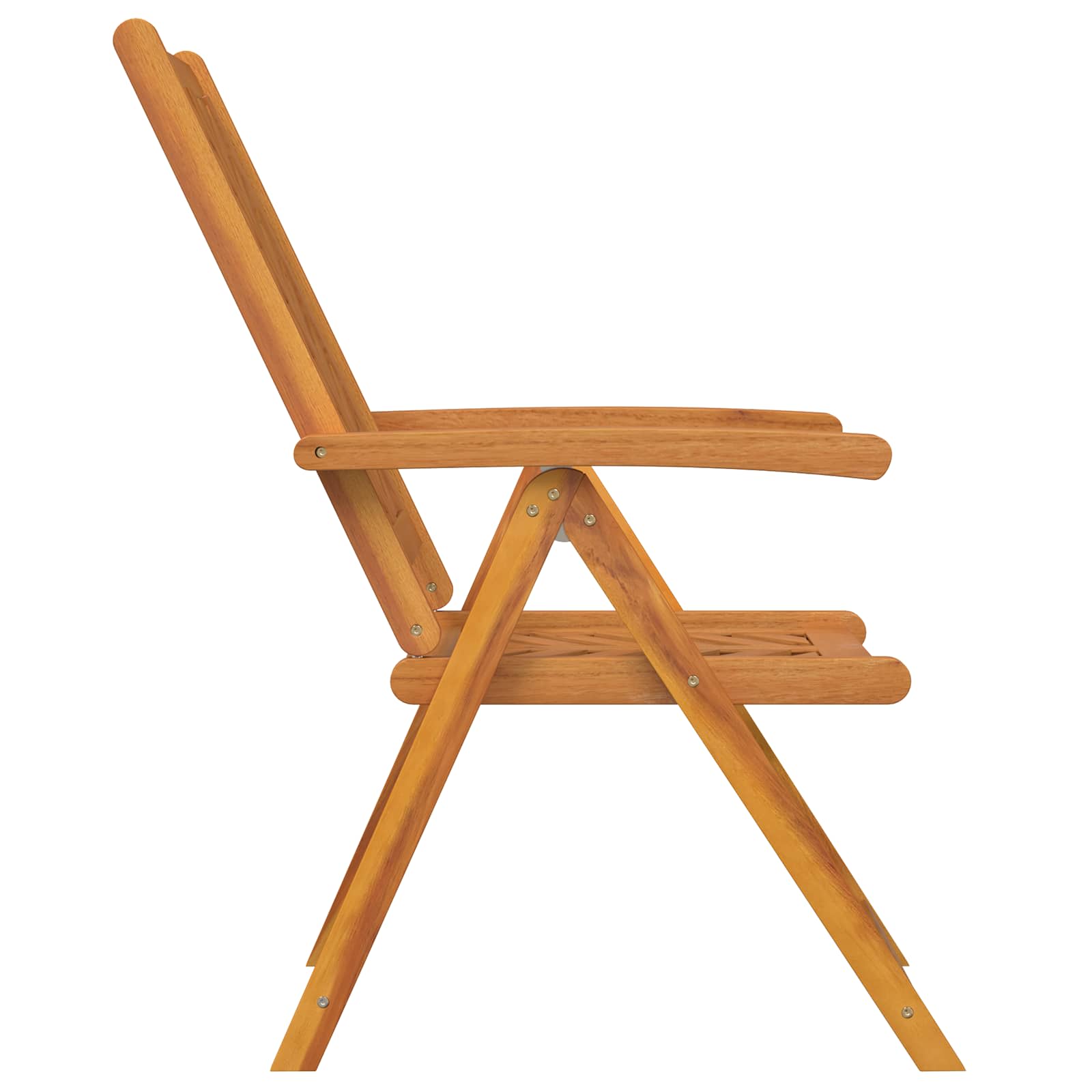 Vrtna stolica 6 pcs Smeđa 57 x 72 x 109 cm Čvrsto drvo akacije