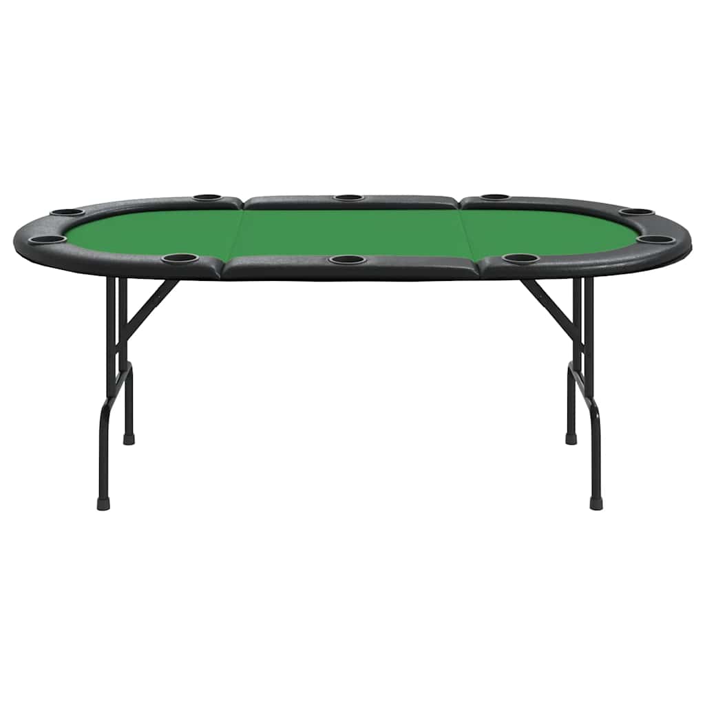 Sklopivi stol za poker za 10 igrača zeleni 207 x 106 x 76 cm