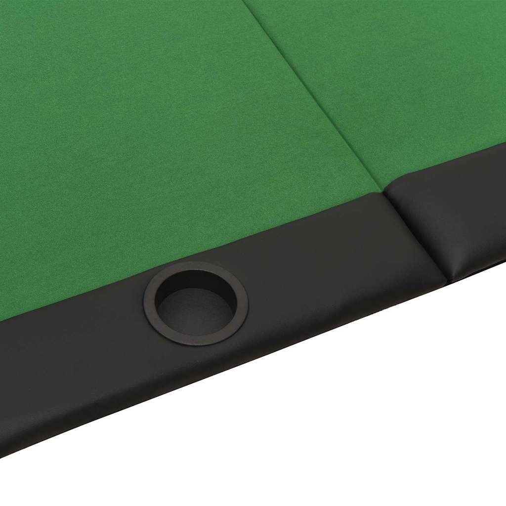 Sklopivi stol za poker za 10 igrača zeleni 207 x 106 x 76 cm