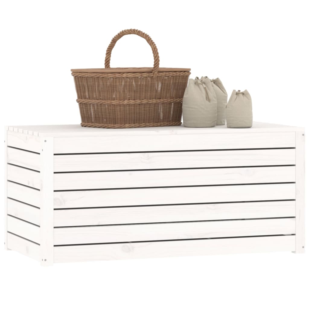 Vrtna kutija bijela 101 x 50,5 x 46,5 cm od masivne borovine