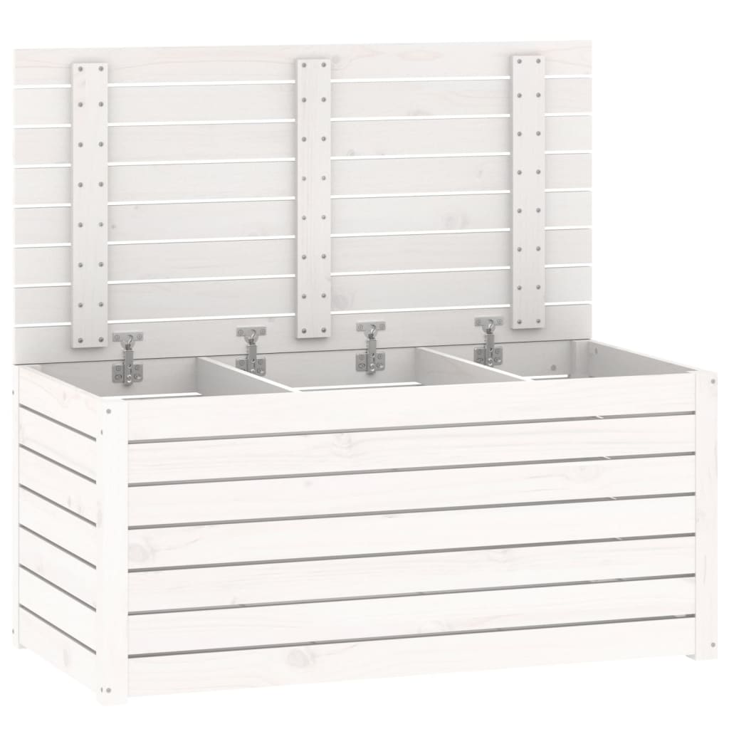 Vrtna kutija bijela 101 x 50,5 x 46,5 cm od masivne borovine