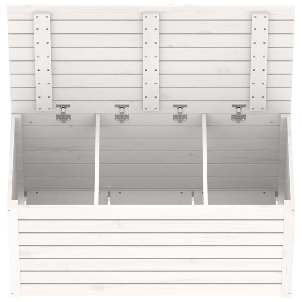 Vrtna kutija bijela 101 x 50,5 x 46,5 cm od masivne borovine