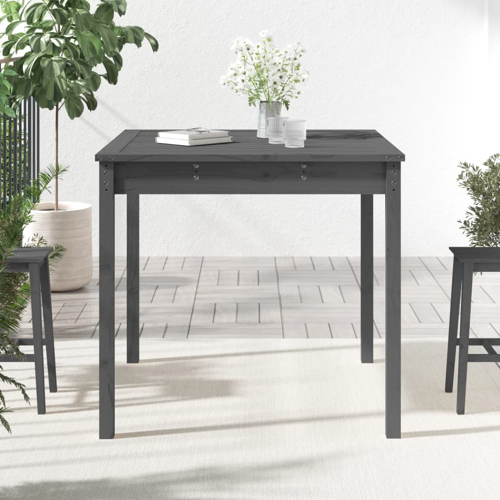 Vrtni stol sivi 82,5 x 82,5 x 76 cm od masivne borovine