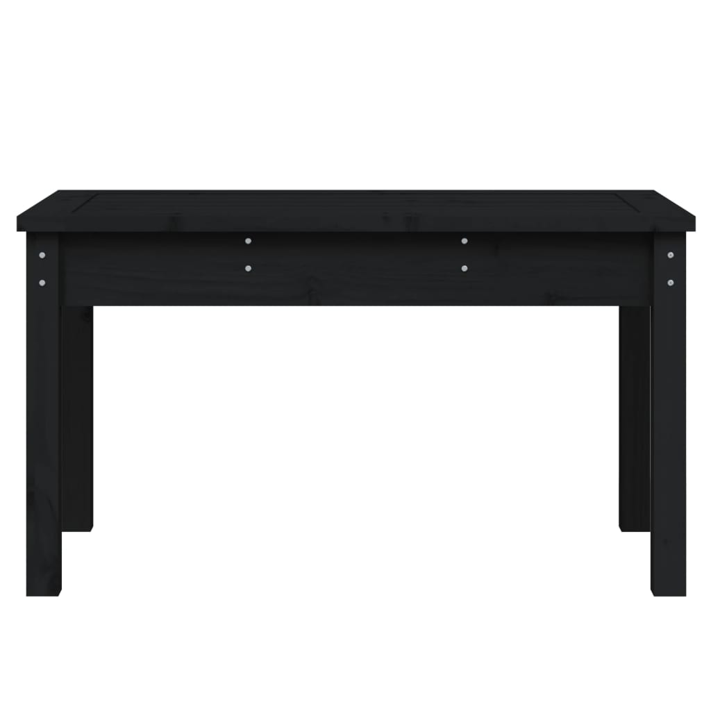 Vrtna klupa crna 80 x 44 x 45 cm od masivne borovine