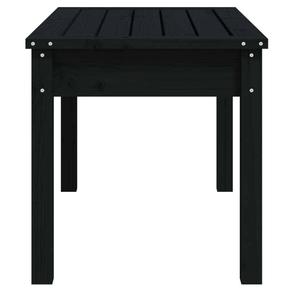 Vrtna klupa crna 80 x 44 x 45 cm od masivne borovine