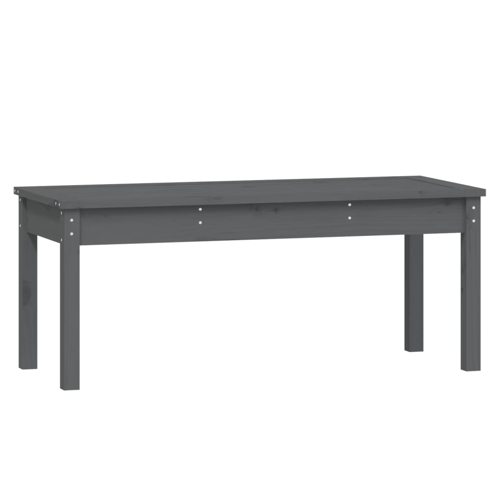 Vrtna klupa siva 109x44x45 cm od masivne borovine