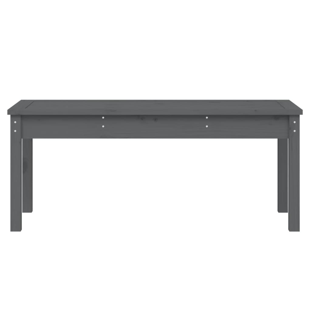 Vrtna klupa siva 109x44x45 cm od masivne borovine