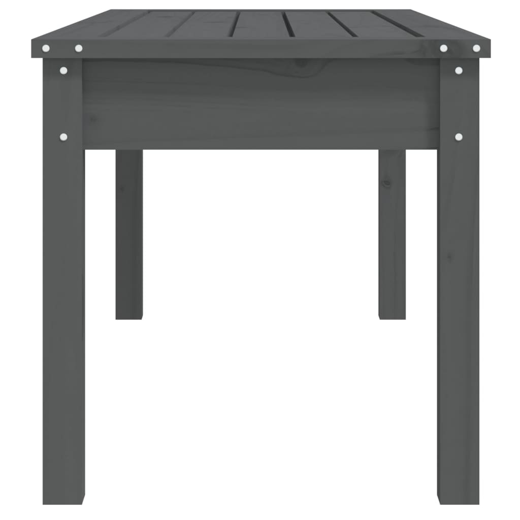 Vrtna klupa siva 109x44x45 cm od masivne borovine