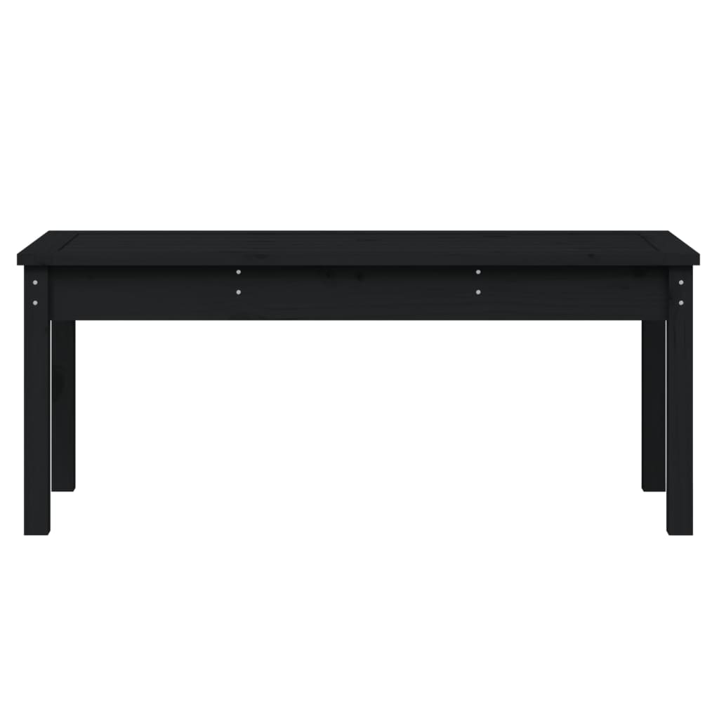 Vrtna klupa crna 109x44x45 cm od masivne borovine