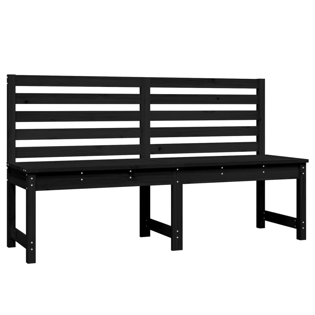 Vrtna klupa crna 157,5 cm od masivne borovine