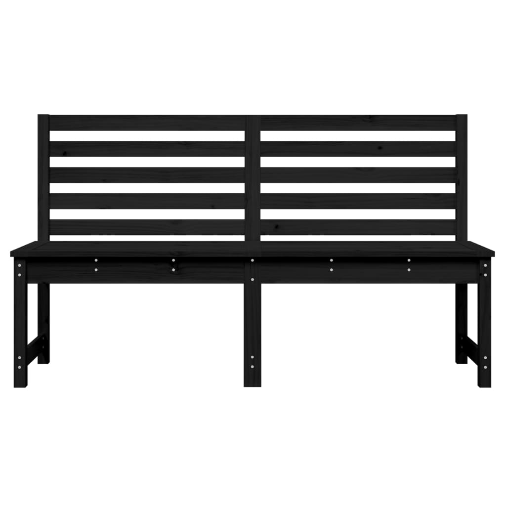Vrtna klupa crna 157,5 cm od masivne borovine