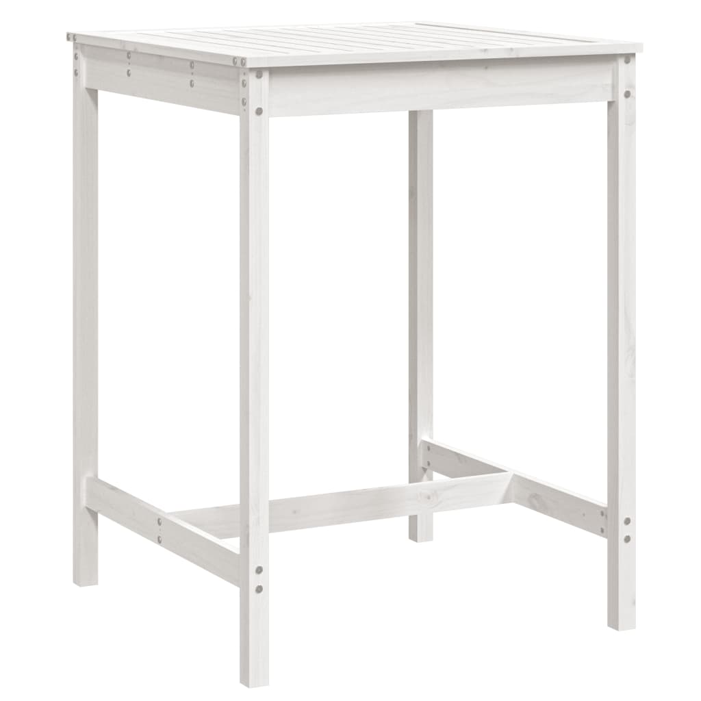 Vrtni stol bijeli 82,5 x 82,5 x 110 cm od masivne borovine