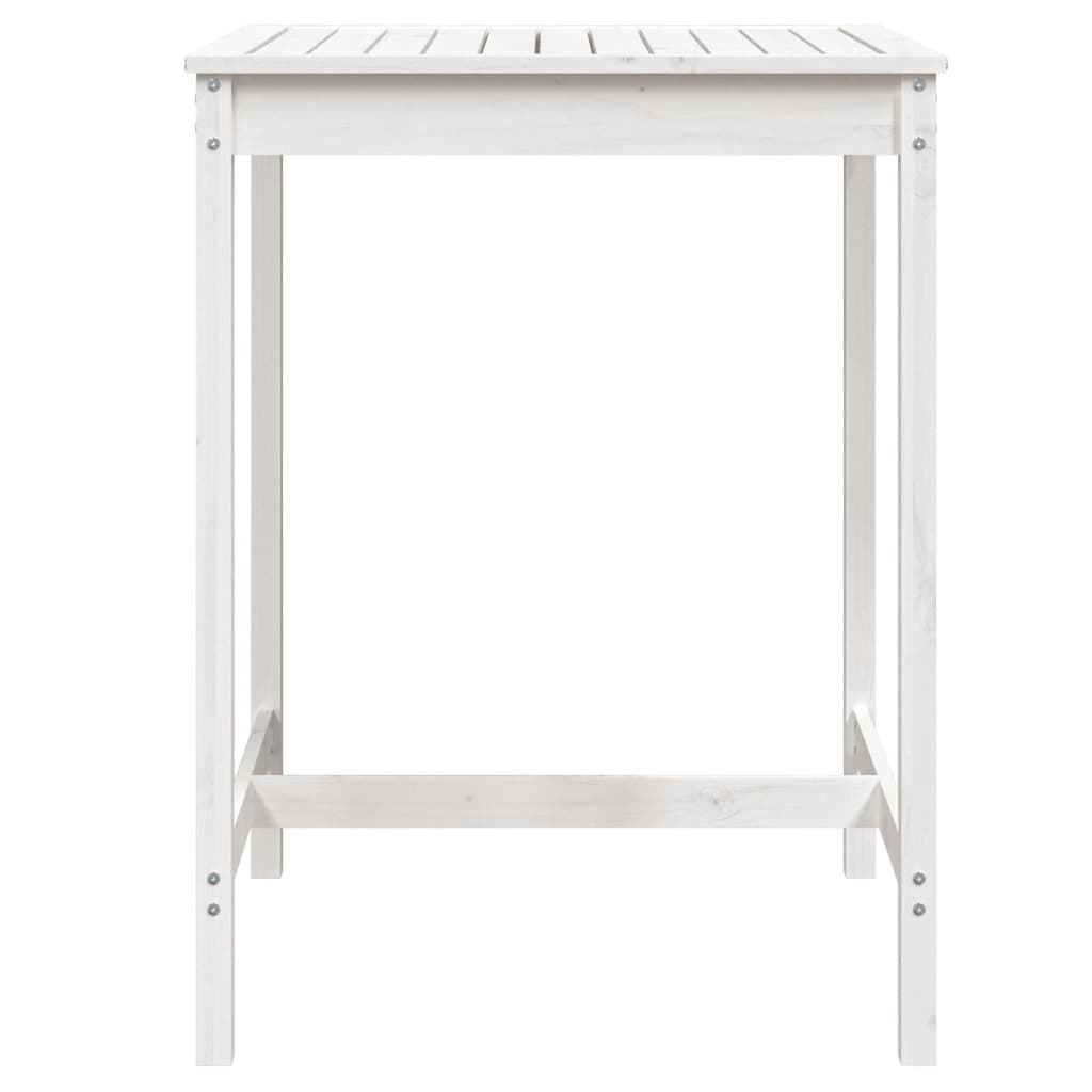 Vrtni stol bijeli 82,5 x 82,5 x 110 cm od masivne borovine