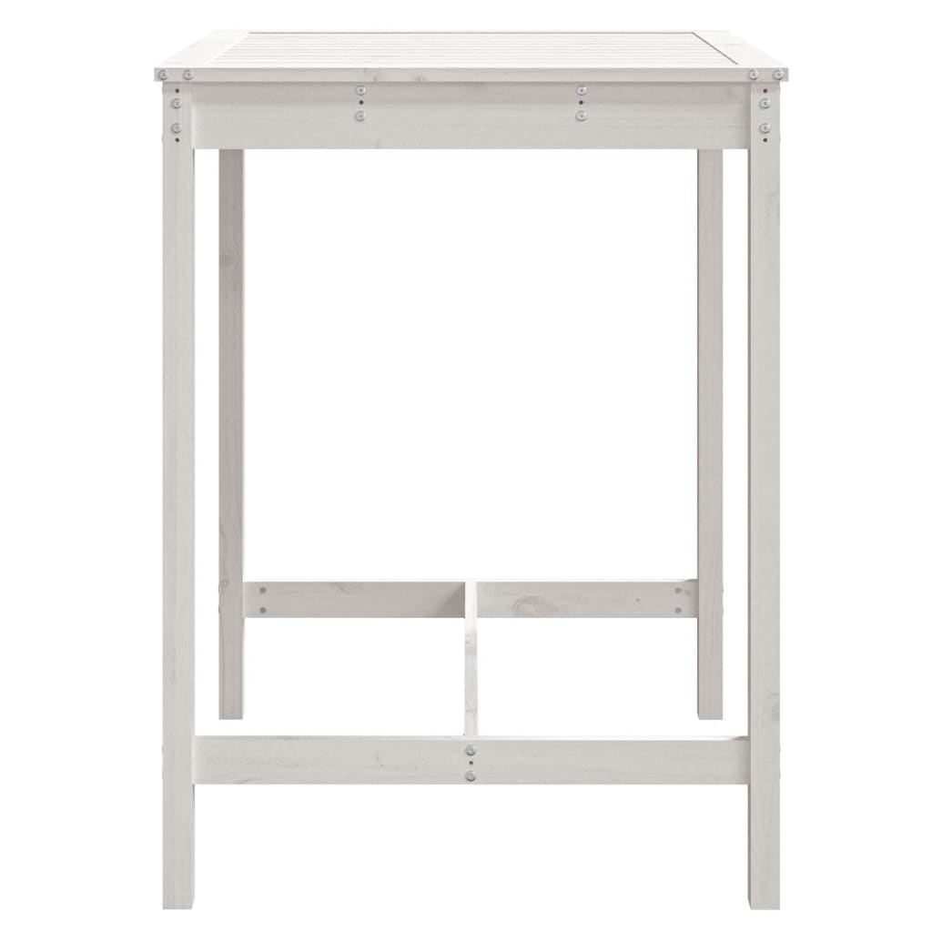 Vrtni stol bijeli 82,5 x 82,5 x 110 cm od masivne borovine