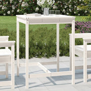 Vrtni stol bijeli 82,5 x 82,5 x 110 cm od masivne borovine