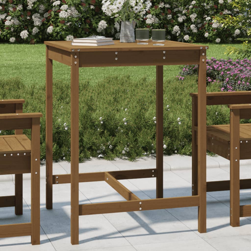 Vrtni stol boja meda 82,5 x 82,5 x 110 cm od masivne borovine