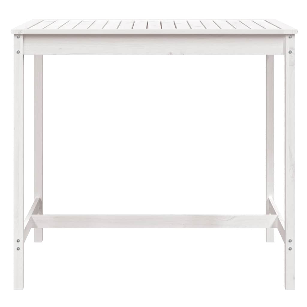 Vrtni stol bijeli 121x82,5x110 cm od masivne borovine