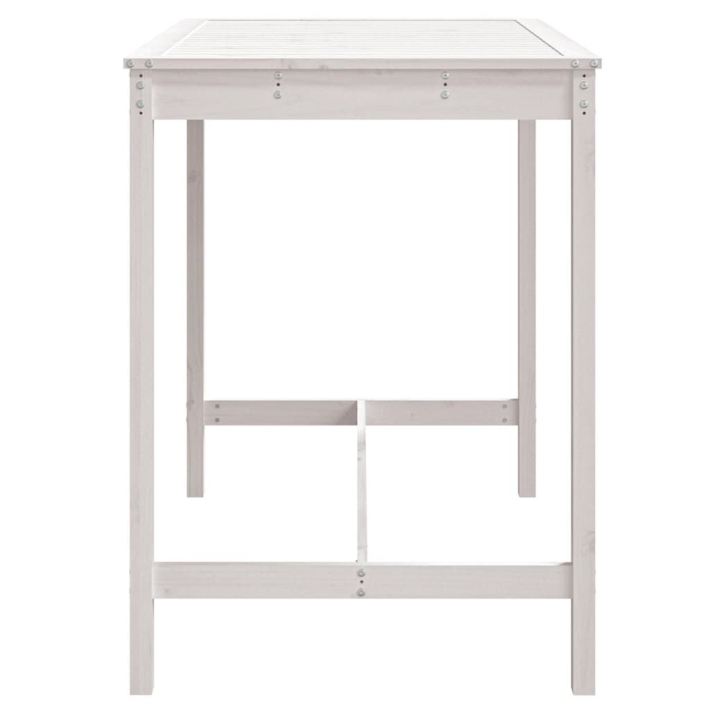 Vrtni stol bijeli 121x82,5x110 cm od masivne borovine