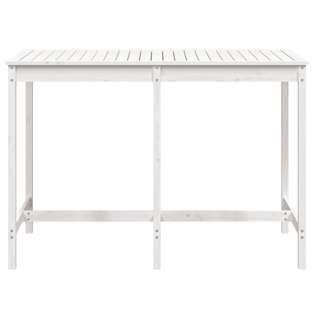 Vrtni stol bijeli 159,5 x 82,5 x 110 cm od masivne borovine