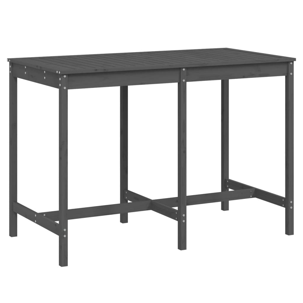Vrtni stol sivi 159,5 x 82,5 x 110 cm od masivne borovine