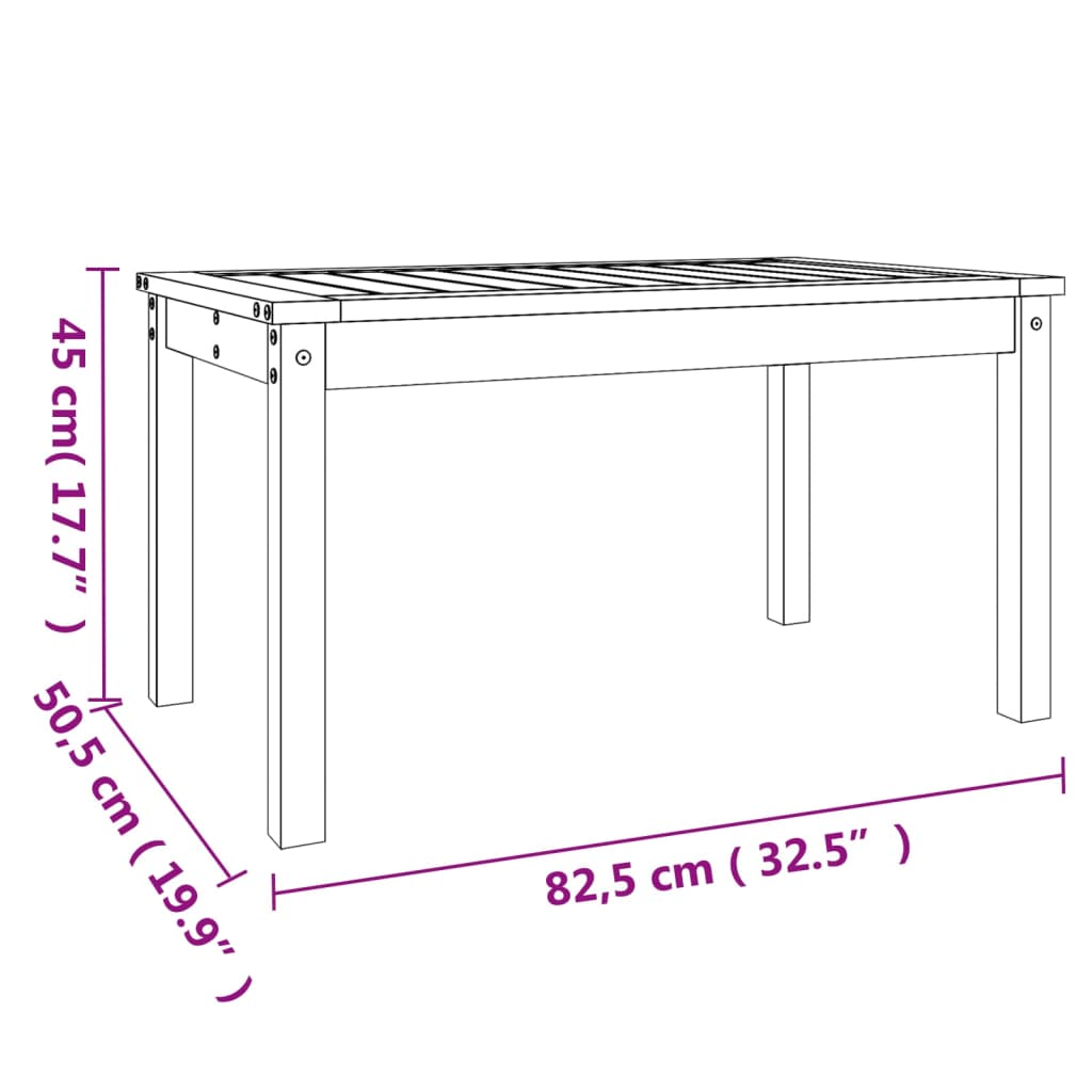 Vrtni stol 82,5 x 50,5 x 45 cm od masivne borovine