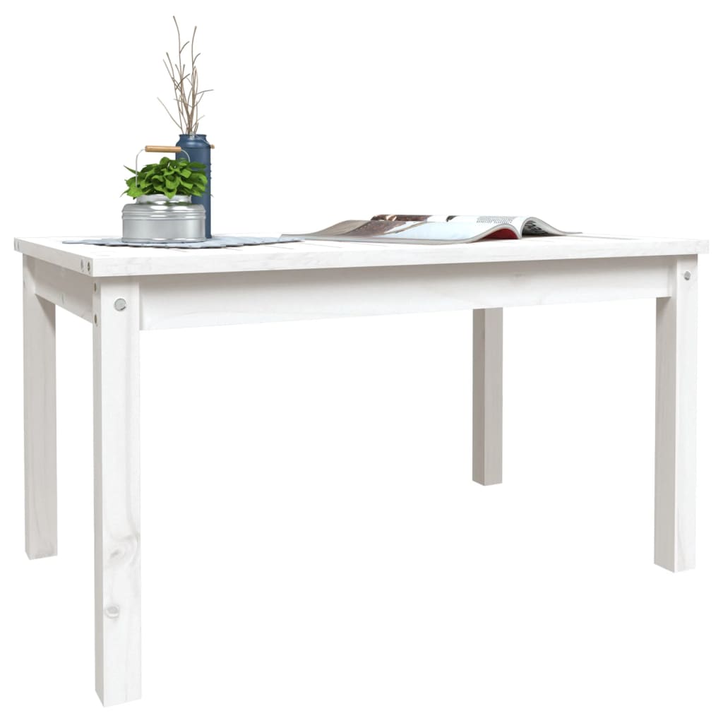 Vrtni stol bijeli 82,5 x 50,5 x 45 cm od masivne borovine