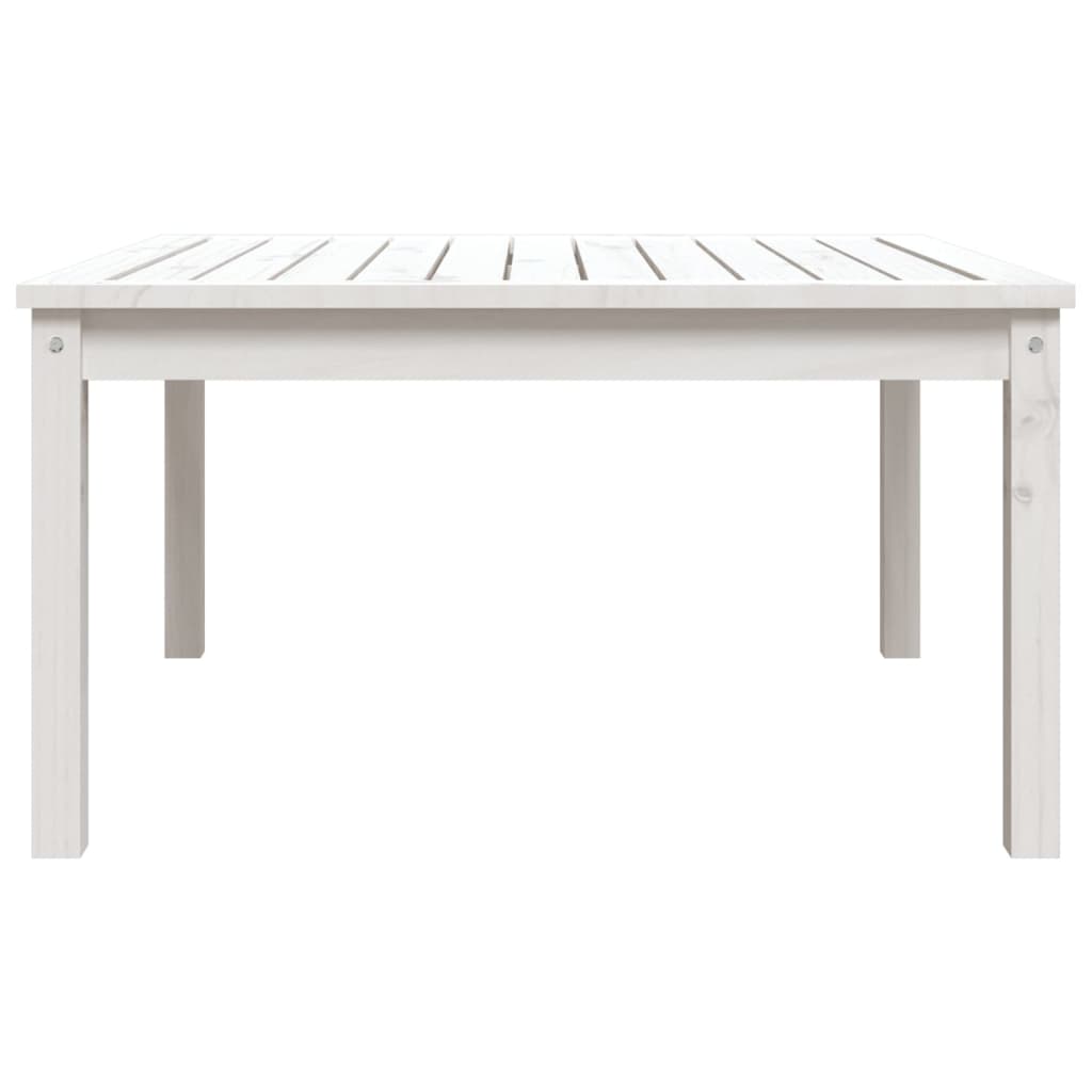 Vrtni stol bijeli 82,5 x 82,5 x 45 cm od masivne borovine