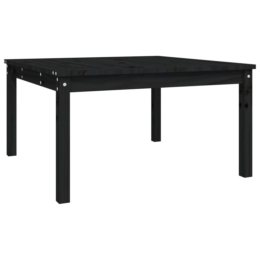 Vrtni stol crni 82,5 x 82,5 x 45 cm od masivne borovine