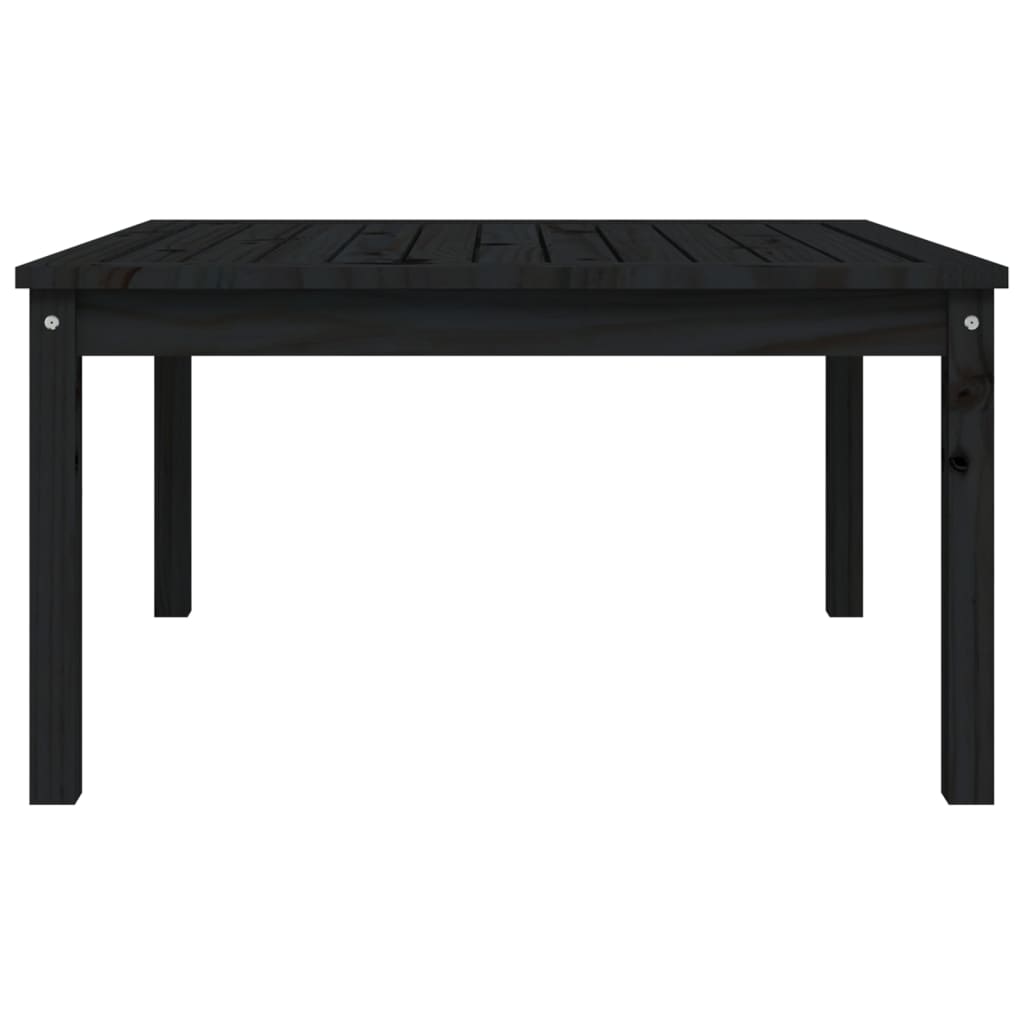 Vrtni stol crni 82,5 x 82,5 x 45 cm od masivne borovine