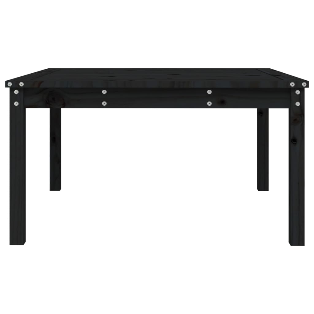 Vrtni stol crni 82,5 x 82,5 x 45 cm od masivne borovine