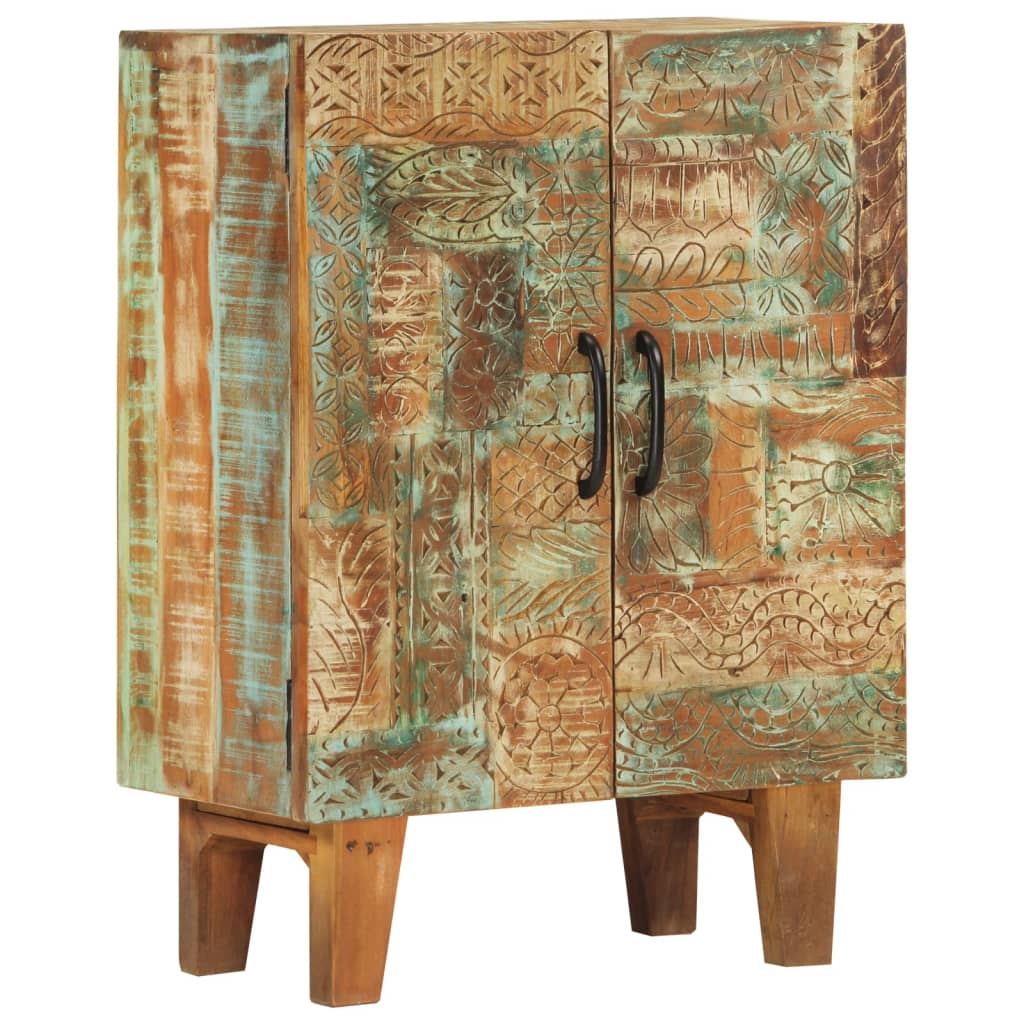 Ručno izrezbarena komoda 55x30x75 cm masivno obnovljeno drvo