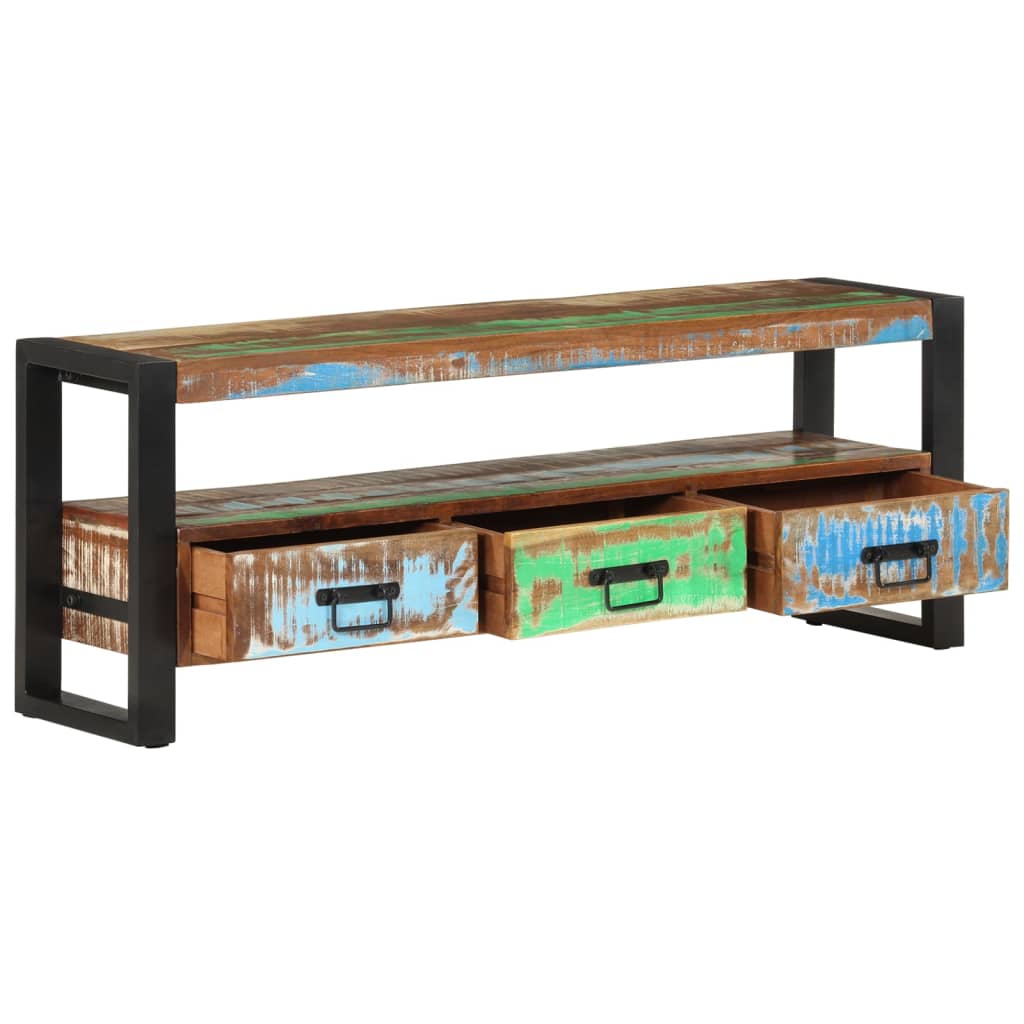 TV ormarić 120 x 30 x 45 cm od masivnog obnovljenog drva