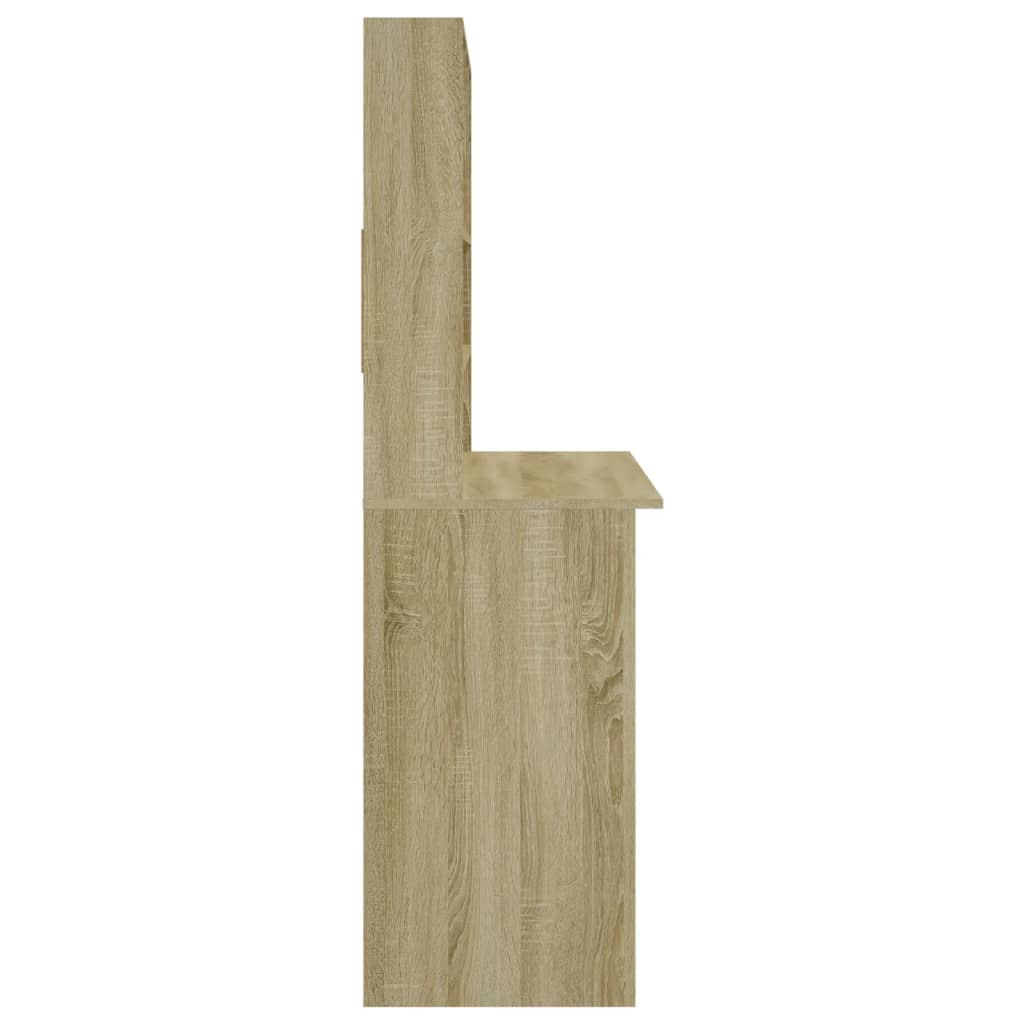 Radni stol s policama boja hrasta sonome 102x45x148 cm drveni