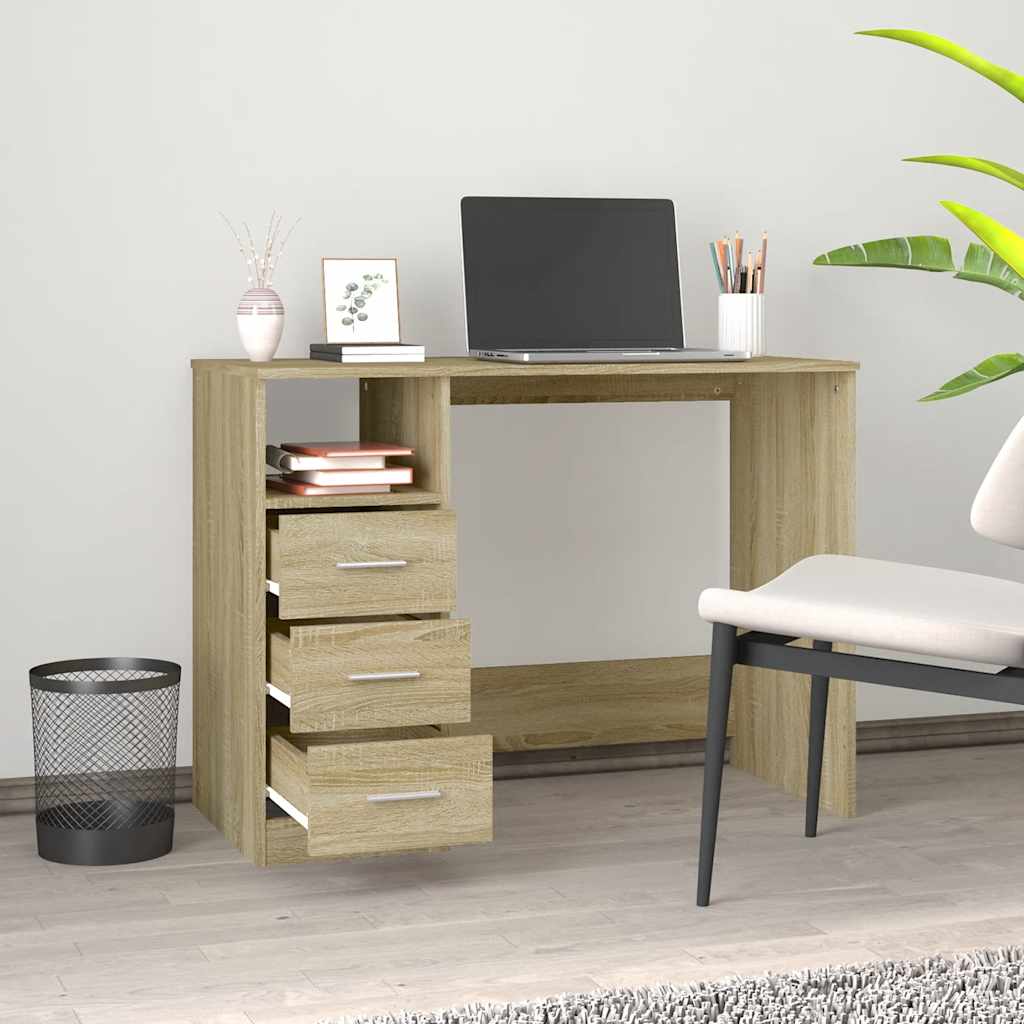 Radni stol boja sonome hrasta 102x50x76 cm konstruirano drvo