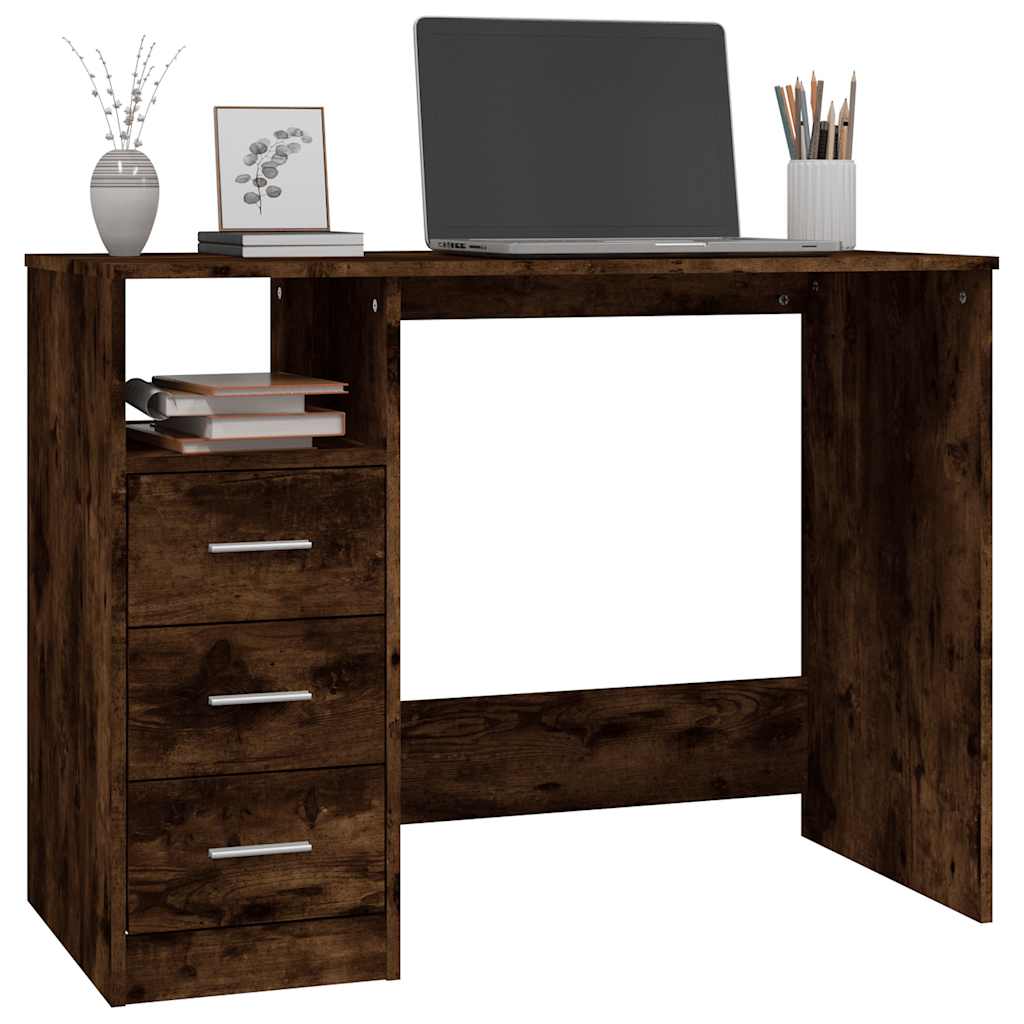 Radni stol boja dimljenog hrasta 102x50x76 cm konstruirano drvo