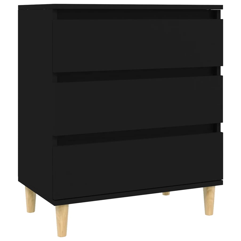 Komoda crna 60 x 35 x 70 cm od konstruiranog drva
