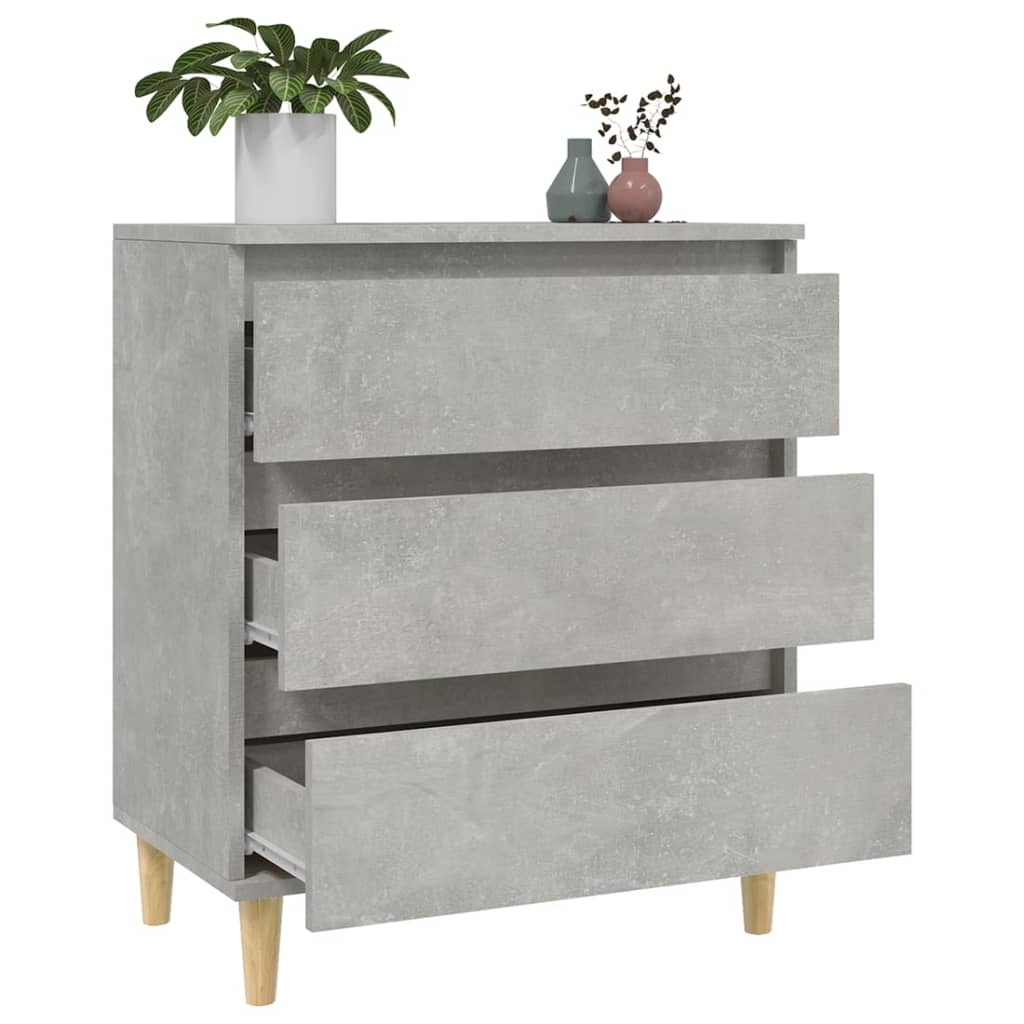 Komoda siva boja betona 60x35x70 cm od konstruiranog drva