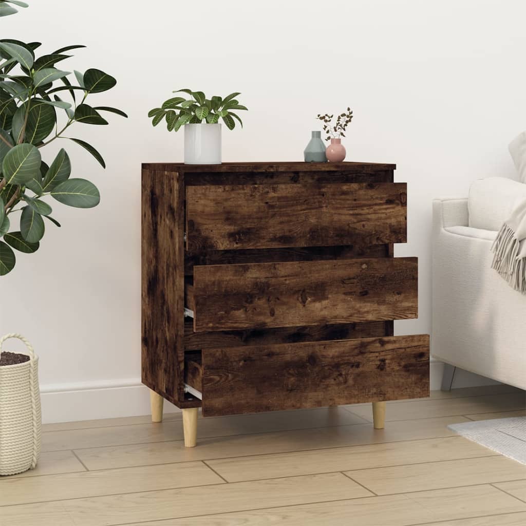 Komoda boja dimljenog hrasta 60 x 35 x 70 cm konstruirano drvo