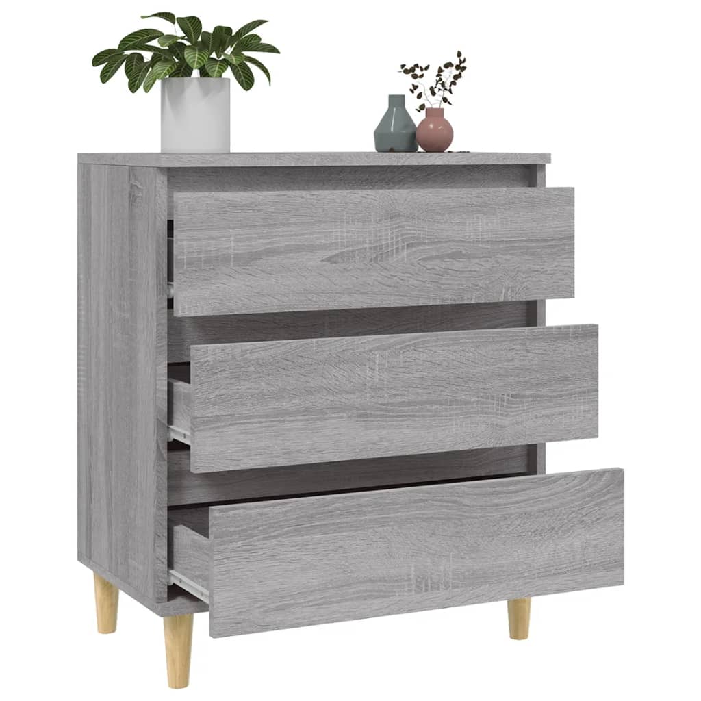 Komoda sivog hrasta sonome 60x35x70 cm od konstruiranog drva