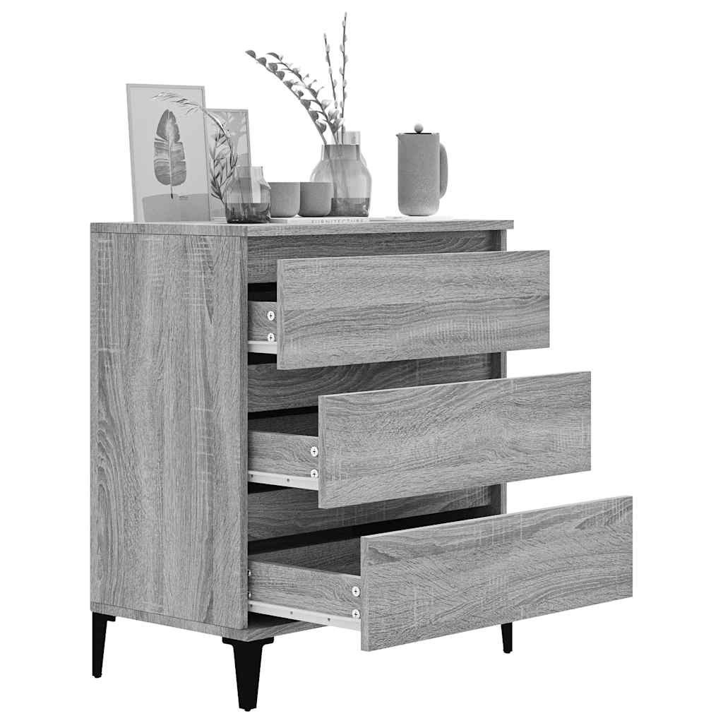 Komoda sivog hrasta sonome 60x35x70 cm od konstruiranog drva