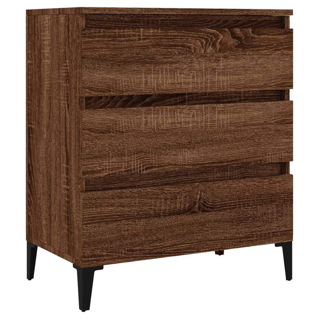 Komoda boja smeđeg hrasta 60 x 35 x 70 cm konstruirano drvo