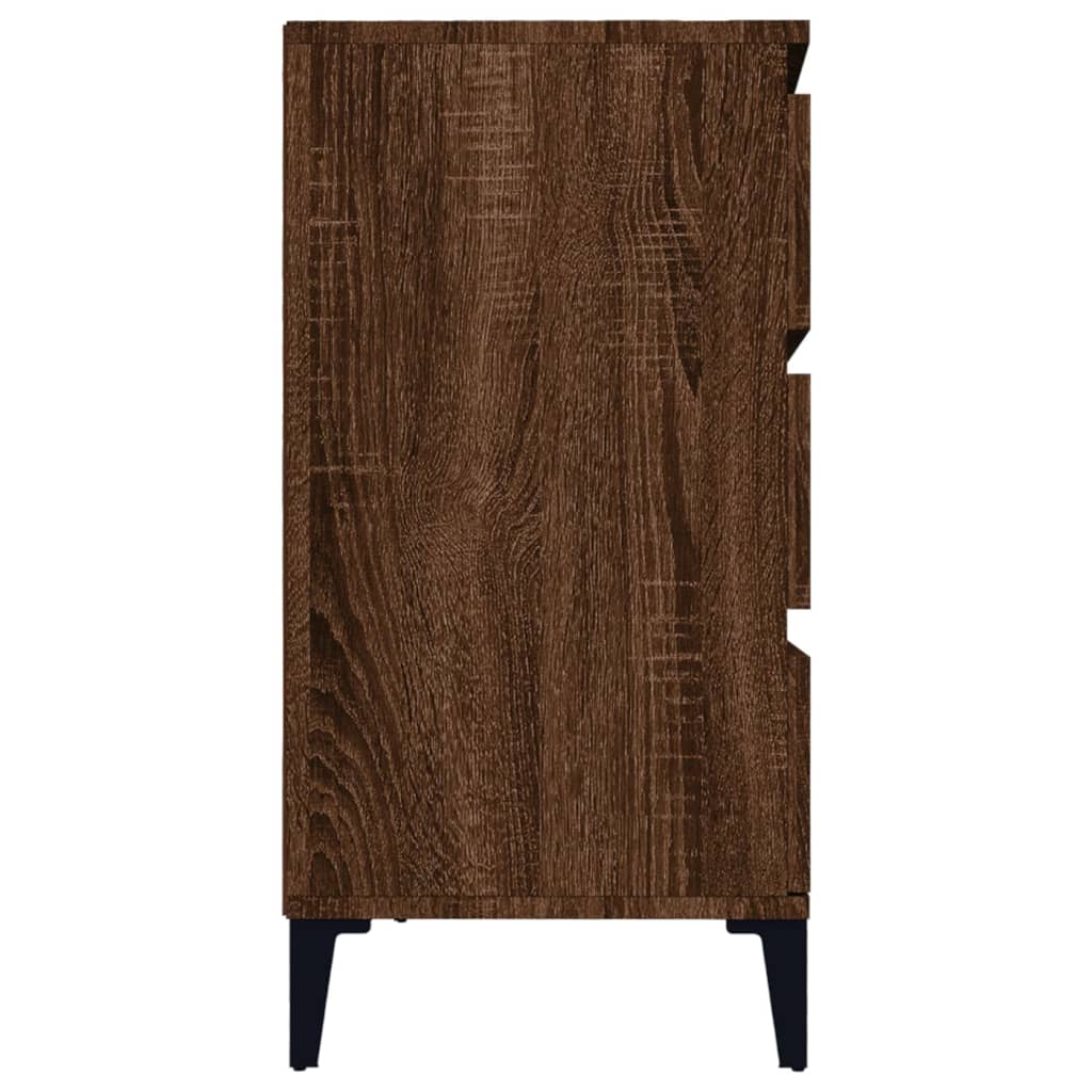 Komoda boja smeđeg hrasta 60 x 35 x 70 cm konstruirano drvo