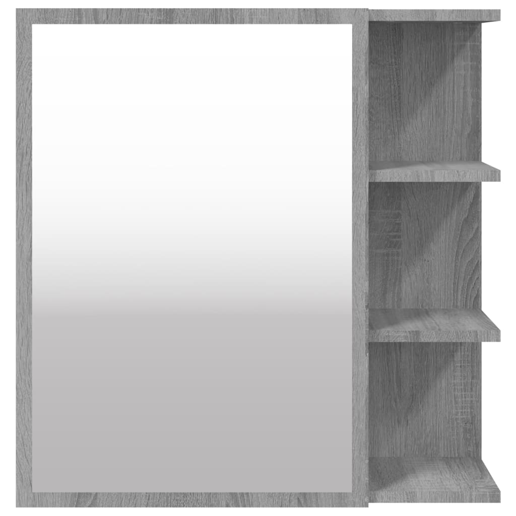 Kupaonski ormarić s ogledalom boja hrasta 62,5x20,5x64cm drveni