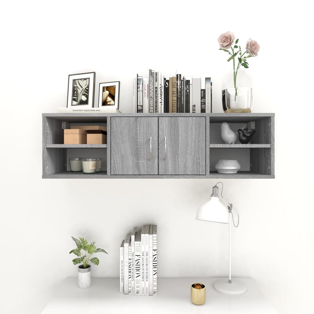 Zidna polica boja hrasta sonome 102x30x29 cm konstruirano drvo