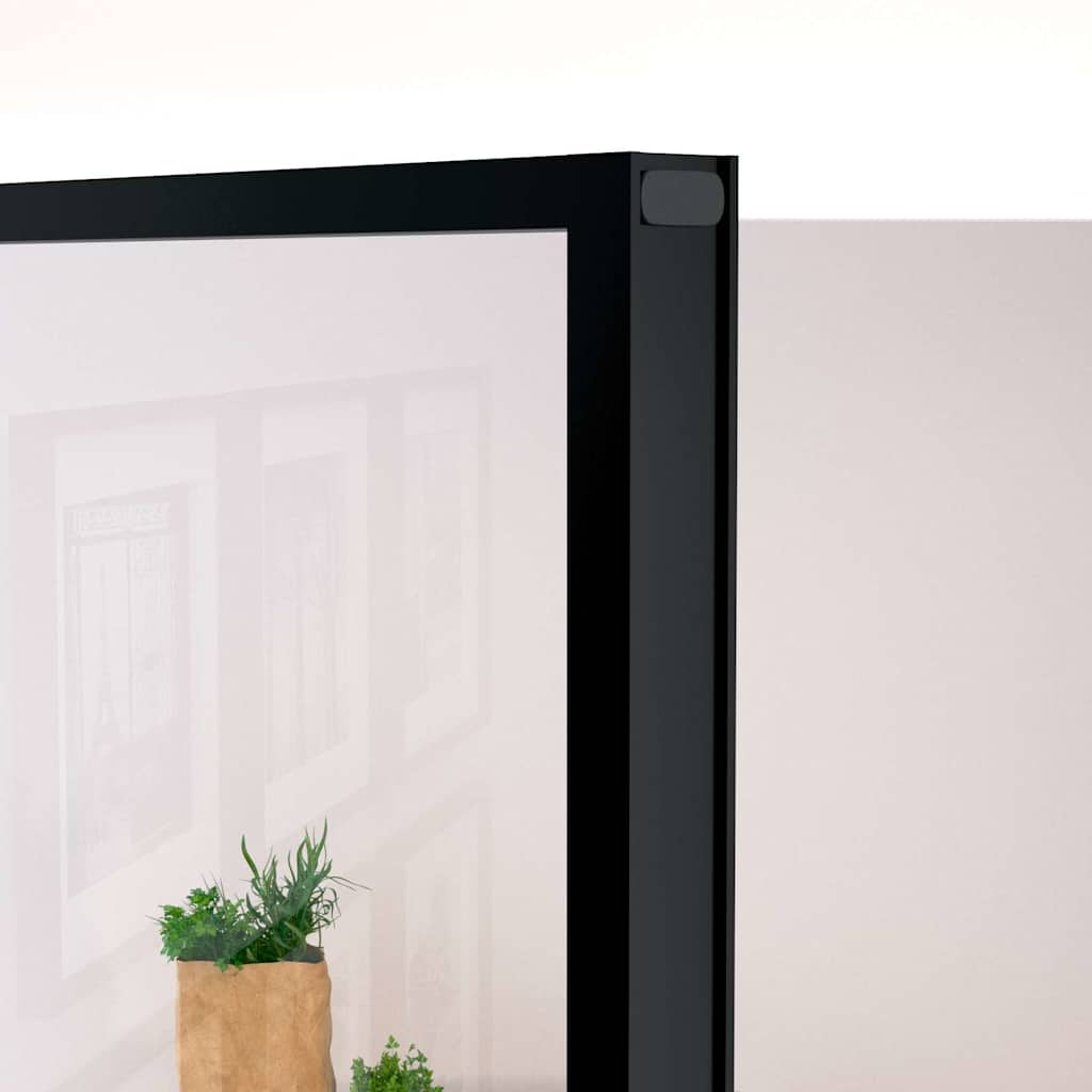 Sobna vrata crna 102 x 201,5 cm kaljeno staklo i aluminij tanka