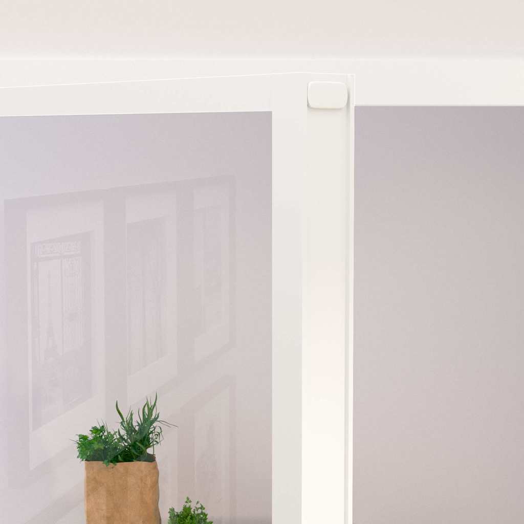 Sobna vrata bijela 76x201,5 cm kaljeno staklo i aluminij tanka