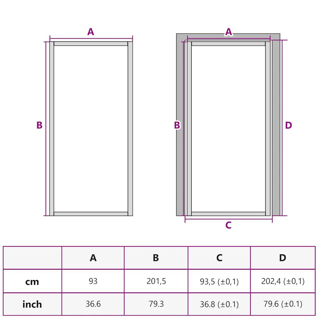 Sobna vrata bijela 93x201,5 cm kaljeno staklo i aluminij tanka