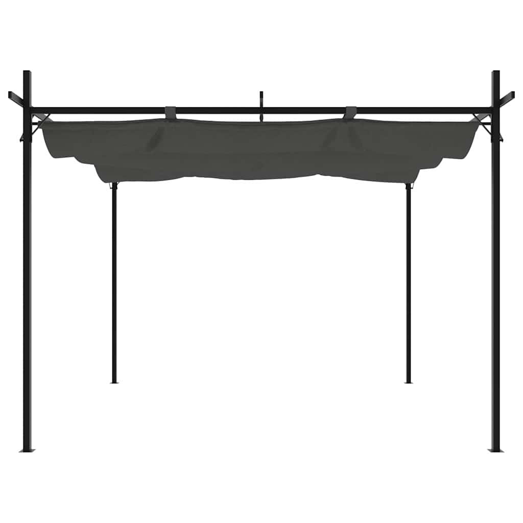 Pergola s pomičnim krovom antracit 295 x 292 x 230 cm