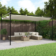 Pergola s pomičnim krovom krem 395 x 292 x 230 cm