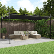 Pergola s pomičnim krovom antracit 395x292x230 cm